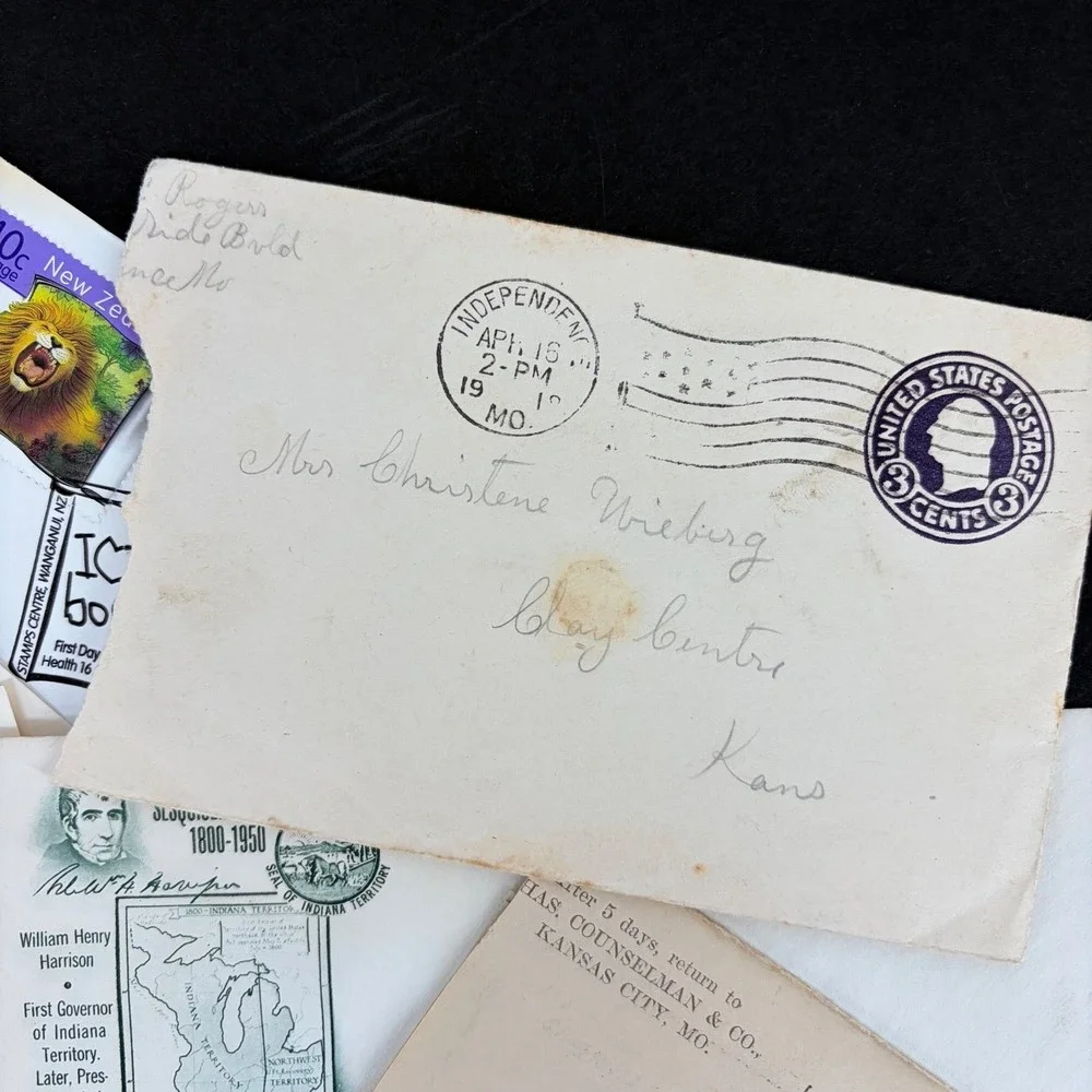 US Postal Stamp History Postmark Postcards Envelopes Antique Letters Ephemera